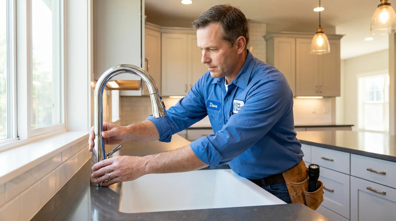Kitchen faucet installation by Johns Plumbing LLC in Stottville