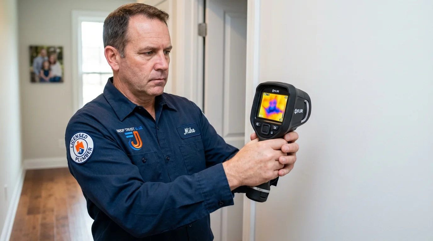 Thermal imaging leak detection by Johns Plumbing LLC in Stottville